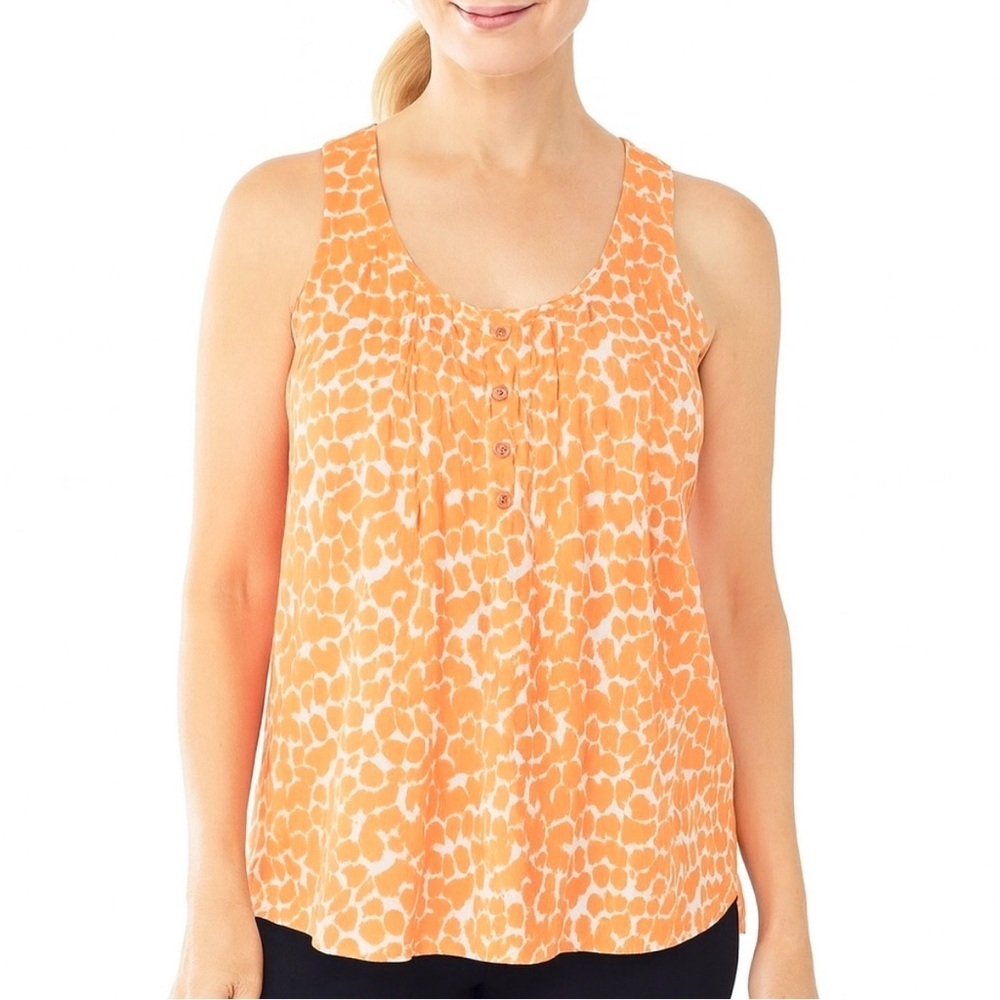 J. CREW Silk Giraffe Print Tank